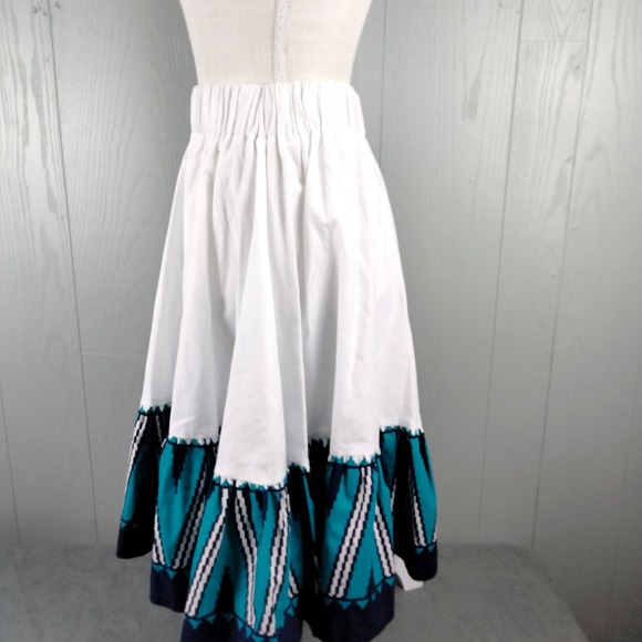 Vintage 80s Square Dancing Skirt S/ M White Rodeo Western Rockabilly Swing - Picture 10 of 15